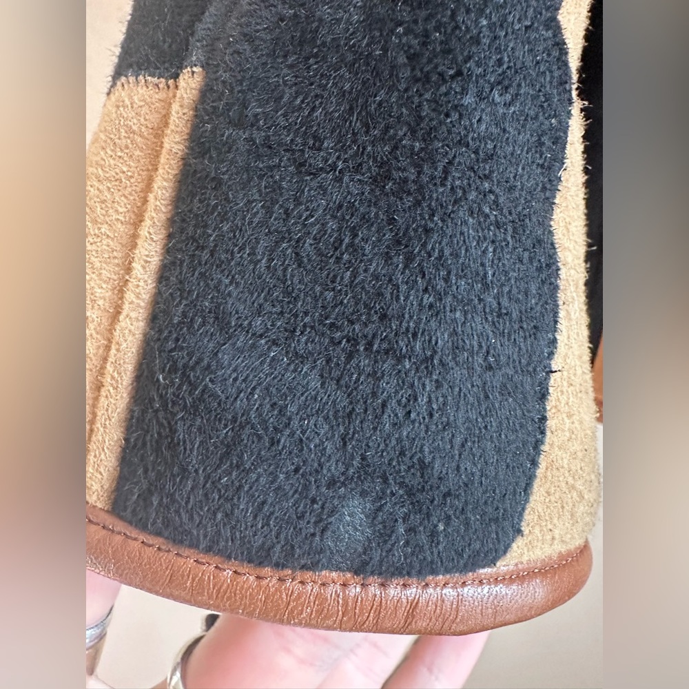 Cawley Studio Avis Sheepskin Stripe Jacket Coat S Handmade in England - Picture 2 of 16
